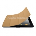 Оригинальный кожаный чехол для iPad 3 и iPad 4 Apple Smart Cover Leather, цвет tan (MD302ZM/A)